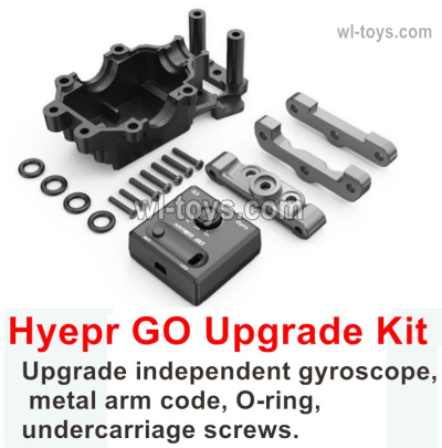 MJX Hyper Go 14301 14302 Upgrade Kit.It includes upgrade independent gyroscope, metal arm code, undercarriage screws, O-ring.MJX Hyper Go 14301 14302 RC Car Replacement Accesories.