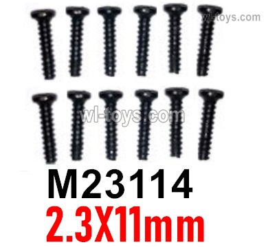 MJX Hyper Go 14301 14302 Parts M23114 Pan Head screws.2.3x11mm.Total 12pcs.MJX Hyper Go 14301 14302 RC Car Replacement Accesories.