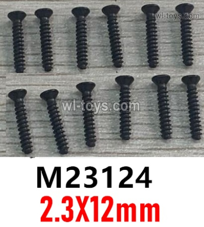 MJX Hyper Go 14301 14302 Parts M23124 Countersunk Head Screws.2.3X12mm.Total 12pcs.MJX Hyper Go 14301 14302 RC Car Replacement Accesories.