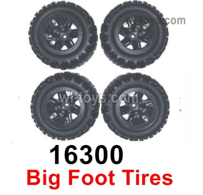 MJX Hyper Go H16 H16E H16H H16P Parts 16300 Wheel Tires.Big Foot Tires.Total 4pcs.MJX H16 H16E H16H H16P RC Car Replacement Accesories.
