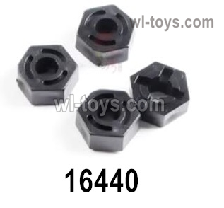 MJX Hyper Go H16 H16E H16H H16P Parts 16440 Hex wheel seat assembly.Hex Wheel adapter.Total 4pcs.MJX H16 H16E H16H H16P RC Car Replacement Accesories.