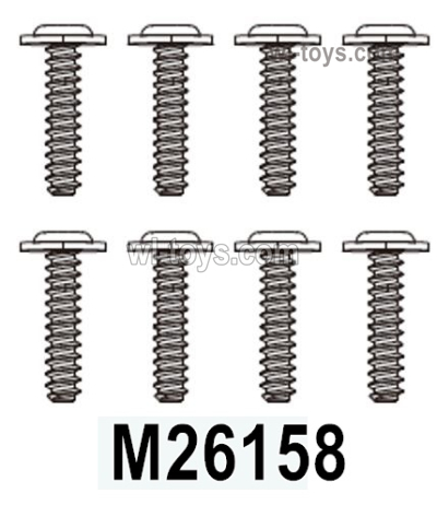 MJX Hyper Go H16 H16E H16H H16P Parts M26158 Fixed screws for the Wheels.Total 8pcs.MJX H16 H16E H16H H16P RC Car Replacement Accesories.