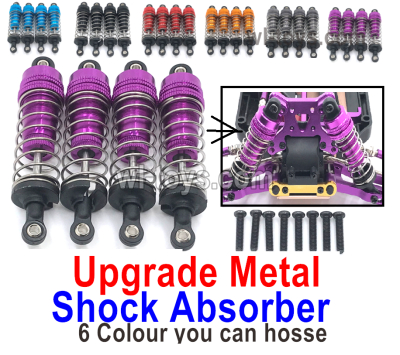 MJX Hyper Go H16BM H16GT H16DR Parts Upgrade Metal Shock Absorber Parts.Total 4pcs.There are 5 Color you can choose.MJX H16BM H16GT H16DR RC Car Replacement Accesories.