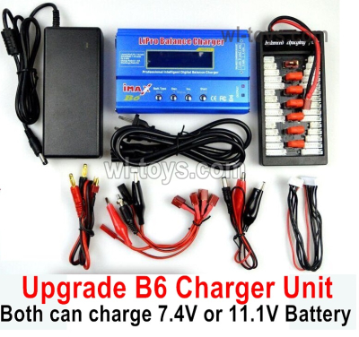 MJX Hyper Go H16BM H16GT H16DR Parts Upgrade B6 Charger unit.It can charger 2s or 3s 6x battery at the same time.Power.B6 Charger.1-To-6 Parallel charging Board.MJX H16BM H16GT H16DR RC Car Replacement Accesories.