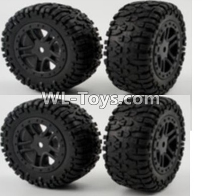 PXtoys 9301 Spare parts-22-02 9301 Wheel unit(4 set)-Can only be used for 9301 Car,PXtoys 9301 RC Car Parts,PXtoys 9301 RC Truck Spare parts Accessories,1:18 4WD High Speed Buggy Parts