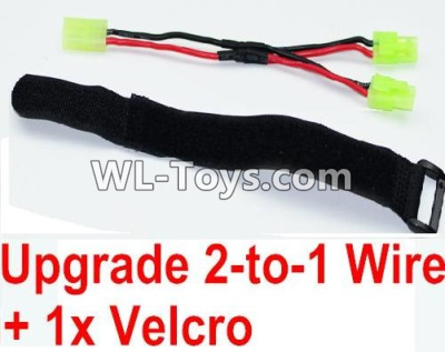 PXtoys 9301 Spare parts-32-04 Upgrade 2-to-1 wire and Velcro-Two battery can use together,Run 2x Time than usual,PXtoys 9301 RC Car Parts,PXtoys 9301 RC Truck Spare parts Accessories,1:18 4WD High Speed Buggy Parts