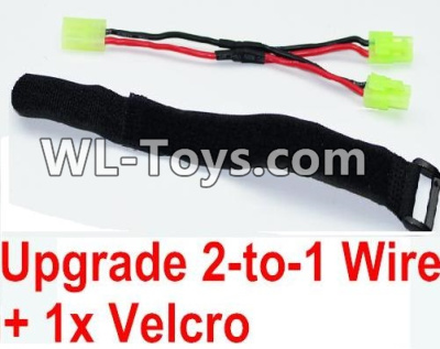 PXtoys 9302 Spare parts-32-04 Upgrade 2-to-1 wire and Velcro-Two battery can use together,Run 2x Time than usual,PXtoys 9302 RC Car Parts,PXtoys 9302 RC Truck Spare parts Accessories,1:18 4WD High Speed Buggy Parts
