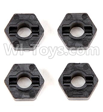 REMO HOBBY 1025 Parts-13-01 P2021 Hexagonal wheel seat(4pcs)-Black,REMO HOBBY 1025 Rc Car Spare Parts Replacement Accessories,1021 1:10 Scale BRUSHED RC Racing Truck Parts rc off-road car Parts,Truck Car Parts
