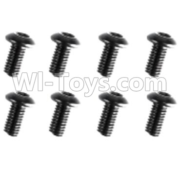 REMO HOBBY 1021 Parts-89-02 F5202 Inner-Hexagon haft-round head screws(8pcs)-2.5X8mm,REMO HOBBY 1021 Rc Car Spare Parts Replacement Accessories,1021 1:10 Scale BRUSHED RC Racing Truck Parts rc off-road car Parts,Truck Car Parts