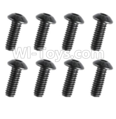 REMO HOBBY 1021 Parts-89-09 F5209 Inner-Hexagon haft-round head screws(8pcs)-M4X12mm,REMO HOBBY 1021 Rc Car Spare Parts Replacement Accessories,1021 1:10 Scale BRUSHED RC Racing Truck Parts rc off-road car Parts,Truck Car Parts