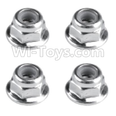 REMO HOBBY 1021 Parts-90-02 F5226 M4 Locknut(4pcs),REMO HOBBY 1021 Rc Car Spare Parts Replacement Accessories,1021 1:10 Scale BRUSHED RC Racing Truck Parts rc off-road car Parts,Truck Car Parts