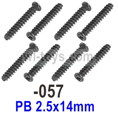 SG 1603 SG1603 Screws.1603-057.PB 2.5x14mm.Total 8pcs. SG 1603 SG1603 Parts, SG 1/16 Car Parts.