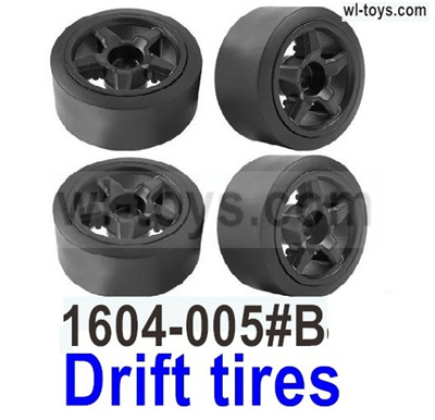 SG 1604 SG1604 Drift tires-1604-005#B-4 Set. SG 1604 SG1604 Parts, SG 1/16 Car Parts.