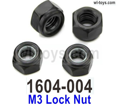 SG 1604 SG1604 M3 Lock Nut-1604-004-4 Set. SG 1604 SG1604 Parts, SG 1/16 Car Parts.