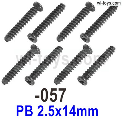 SG 1604 SG1604 Screws.1604-057.PB 2.5x14mm.Total 8pcs. SG 1604 SG1604 Parts, SG 1/16 Car Parts.