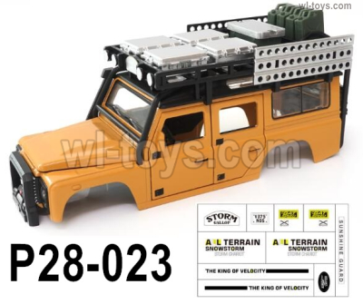 SG 2801 SG2801 Parts P28-023 Car Body Assembly,Body Shell Assembly-Yellow.SG 1/28 Car Parts.