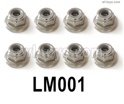 SG 2801 SG2801 Parts LM001 M3 Hexagon Anti-Lock Nut.Total 8pcs.SG 1/28 Crawler Lock nut Accessories.