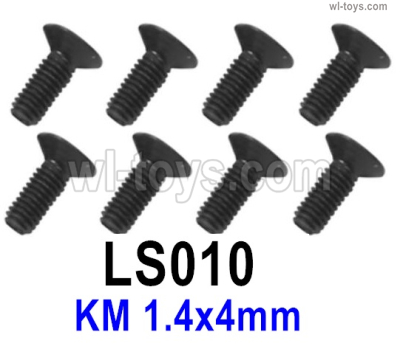 SG 2801 SG2801 Screws Parts LS010 Screws.Phillips Round Head Screws.KM 1.4x4mm.Total 8pcs.SG 1/28 Car Parts.