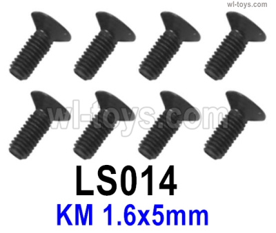 SG 2801 SG2801 Screws Parts LS014 Screws.PPhillips Countersunk Head Screw.KM 1.6x5mm.Total 8pcs.SG 1/28 Car Parts.