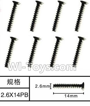 SuBotech BG1506 WLS013 Countersunk head screws(8pcs)-M2.6X14PB,Subotech BG1506 RC Car Spare parts Accessories,1:12 4WD BG1506 RC Racing Car parts,High Speed Drifting Buggy Parts