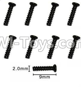 SuBotech BG1507 WLS003 Countersunk head screws(8pcs)-M2X9KB,Subotech BG1507 RC Car Spare parts Accessories,1:12 4WD BG1507 RC Racing Car parts,High Speed Drifting Buggy Parts
