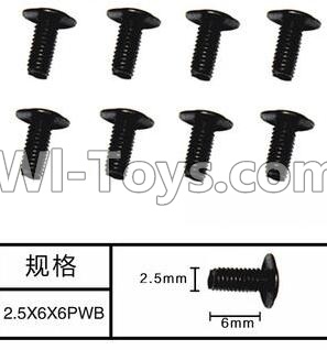 SuBotech BG1507 WLS004 Machine PWB Screws(8pcs)-M2.5X6X6PWB,Subotech BG1507 RC Car Spare parts Accessories,1:12 4WD BG1507 RC Racing Car parts,High Speed Drifting Buggy Parts
