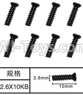 SuBotech BG1507 WLS009 Countersunk head screws(8pcs)-M2.6X10KB,Subotech BG1507 RC Car Spare parts Accessories,1:12 4WD BG1507 RC Racing Car parts,High Speed Drifting Buggy Parts