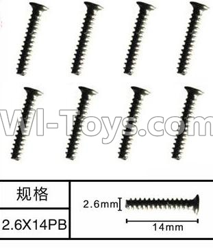 SuBotech BG1507 WLS013 Countersunk head screws(8pcs)-M2.6X14PB,Subotech BG1507 RC Car Spare parts Accessories,1:12 4WD BG1507 RC Racing Car parts,High Speed Drifting Buggy Parts