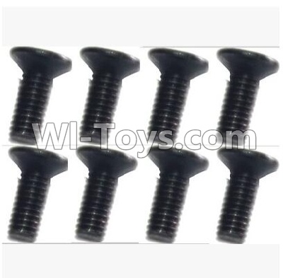SuBotech BG1507 WLS020 Countersunk head screws(8pcs)-M2.5X7,Subotech BG1507 RC Car Spare parts Accessories,1:12 4WD BG1507 RC Racing Car parts,High Speed Drifting Buggy Parts