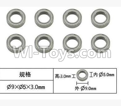 SuBotech BG1507 WZC002 Ball bearing(8pcs)-5X9X3MM,Subotech BG1507 RC Car Spare parts Accessories,1:12 4WD BG1507 RC Racing Car parts,High Speed Drifting Buggy Parts