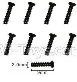 SuBotech BG1518 WLS003 Countersunk head screws(8pcs)-M2X9KB,Subotech BG1518 RC Car Spare parts Accessories,1:12 4WD BG1518 RC Racing Car parts,High Speed Drifting Buggy Parts