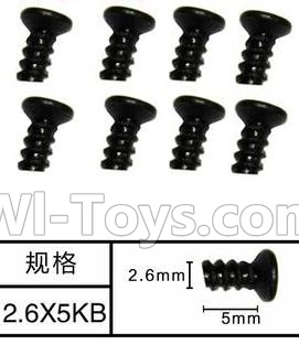 SuBotech BG1518 WLS005 Countersunk head screws(8pcs)-M2.6X5KB,Subotech BG1518 RC Car Spare parts Accessories,1:12 4WD BG1518 RC Racing Car parts,High Speed Drifting Buggy Parts