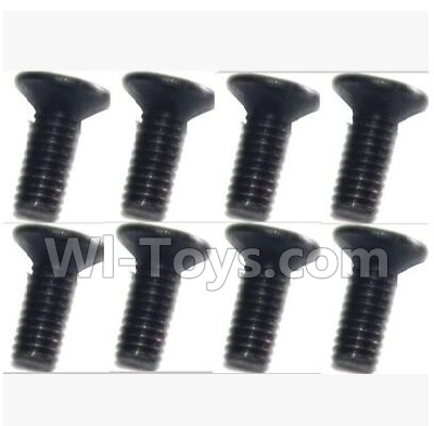 SuBotech BG1518 WLS020 Countersunk head screws(8pcs)-M2.5X7,Subotech BG1518 RC Car Spare parts Accessories,1:12 4WD BG1518 RC Racing Car parts,High Speed Drifting Buggy Parts
