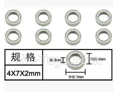 SuBotech BG1509 WZC001 Ball bearing(8pcs)-4X7X2MM,Subotech BG1509 RC Car Spare parts Accessories,1:12 4WD BG1509 RC Racing Car parts,High Speed Drifting Buggy Parts