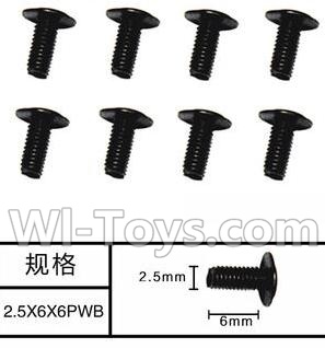 SuBotech BG1513 WLS004 Machine PWB Screws(8pcs)-M2.5X6X6PWB,Subotech BG1513 RC Car Spare parts Accessories,1:12 4WD BG1513 RC Racing Car parts,High Speed Drifting Buggy Parts