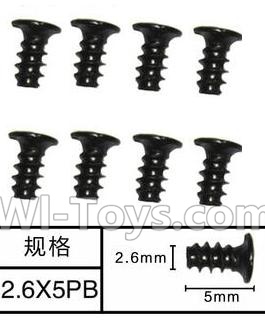 SuBotech BG1513 WLS006 Flat head screws(8pcs)-M2.6X5PB,Subotech BG1513 RC Car Spare parts Accessories,1:12 4WD BG1513 RC Racing Car parts,High Speed Drifting Buggy Parts