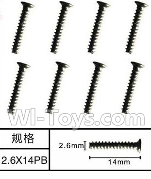 SuBotech BG1513 WLS013 Countersunk head screws(8pcs)-M2.6X14PB,Subotech BG1513 RC Car Spare parts Accessories,1:12 4WD BG1513 RC Racing Car parts,High Speed Drifting Buggy Parts