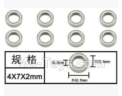 SuBotech BG1513 WZC001 Ball bearing(8pcs)-4X7X2MM,Subotech BG1513 RC Car Spare parts Accessories,1:12 4WD BG1513 RC Racing Car parts,High Speed Drifting Buggy Parts