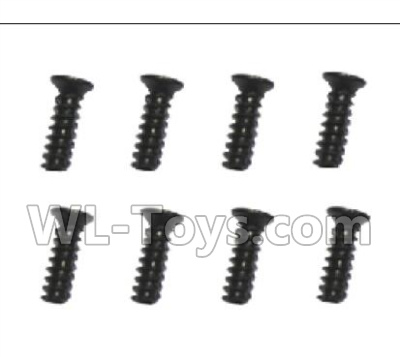 Subotch BG1515 Parts-95-03 WLS008 Flat head screws(2.6X8KB)-8pcs,Subotech BG1515 RC Car Spare parts Accessories,1:12 4WD BG1515 RC Racing Car parts,High Speed Drifting Buggy Parts