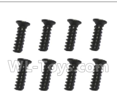 Subotch BG1515 Parts-95-04 WLS010 Flat head screws(2.6X10KB)-8pcs,Subotech BG1515 RC Car Spare parts Accessories,1:12 4WD BG1515 RC Racing Car parts,High Speed Drifting Buggy Parts