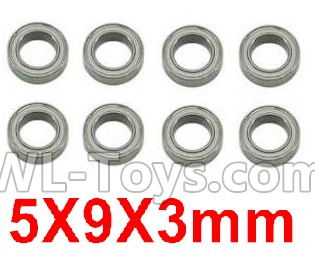 Subotch BG1515 Parts-96-28 WZC002 Ball Bearing(8pcs)-5X9X3mm,Subotech BG1515 RC Car Spare parts Accessories,1:12 4WD BG1515 RC Racing Car parts,High Speed Drifting Buggy Parts