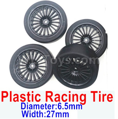 Subotech BG1520 Upgrade Plastic Racing Tire(4 set)-Plastic Wheel hub+Tire