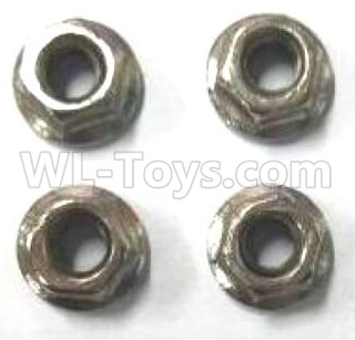 Subotech BG1520 M4 Flange damping locknut(4pcs)-WLM001