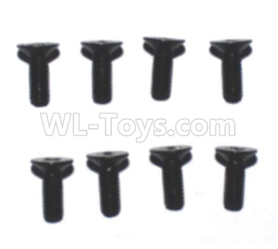 Subotech BG1520 screws-2.5X8KM countersunk head screws(8pcs)-WLS059