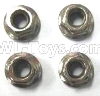Subotech BG1521 Parts-M4 Flange damping locknut(4pcs)-WLM001