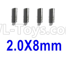 Subotech BG1521 Parts-optical axis(4pcs)-2X8mm-WTZ034
