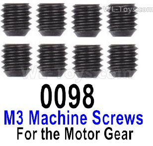 Subotech BG1525 M3X4mm Set Screws,Machine Screws. WLS017. Total 8pcs.