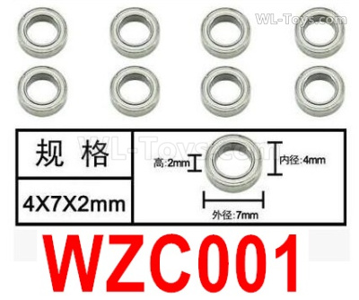 Subotech BG1525 Ball bearings. WZC001. The size is 4X7X2MM. Total 8pcs.