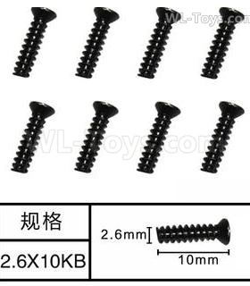 Subotech BG1525 Countersunk head screws.WLS009. The size is M2.6X10KB. Total 8pcs.