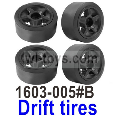 UDI RC Breaker 1601 Drift tires-1601-005-B-4 Set. UDIRC Breaker 1601 Parts, UDI RC UD1601 1/16 Car Parts.